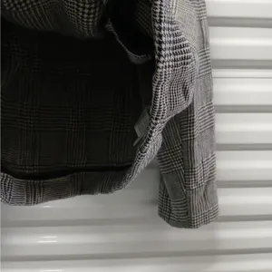 ZARA Womens Cropped Jacket XS Black White Houndstooth Plaid Preppy Chic Academia thumbnail 9