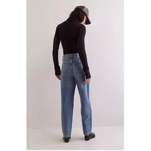 NWT Free‎ People We The Free Cora Long Rise Slouchy Jeans Size 26 Baggy thumbnail 3