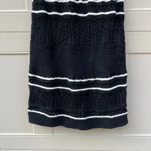 Abercrombie & Fitch Black White Crochet Mini Dress Sz XS Summer Vacation Resort thumbnail 4