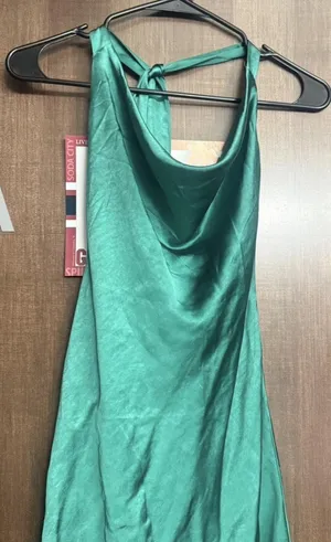 Hello Molly Dress Green Satin thumbnail 1
