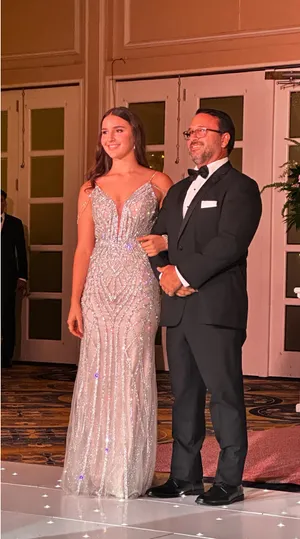 Elegant Silver Open Back Prom Dress | Kation Boutique thumbnail 4