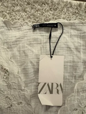 NWT Zara white sleeveless tie-front lace top. Size XL thumbnail 4