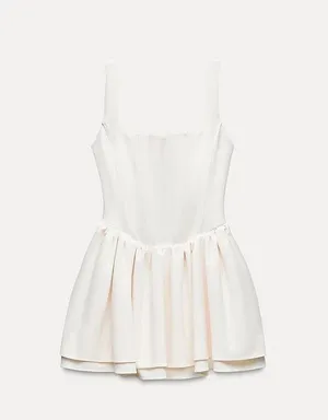 dress mini corset inspired ruffled balloon bodycon summer cocktail wedding thumbnail 4