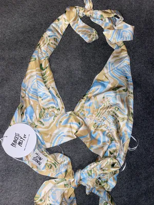 Princess Polly Top Yellow Tie Top thumbnail 4