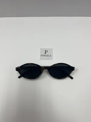 Round sunglasses / round retro leopard sunglasses Black thumbnail 5
