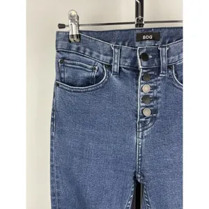 BDG Medium Blue Wash Exposed Button Fly Denim Crop Flare Jeans‎ Size 24 thumbnail 2