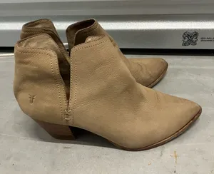 Frye Jennifer Suede Ankle Stacked Heel Booties thumbnail 1