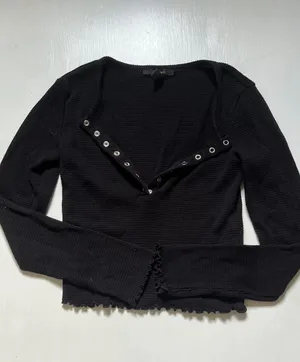henley shirt Black thumbnail 1