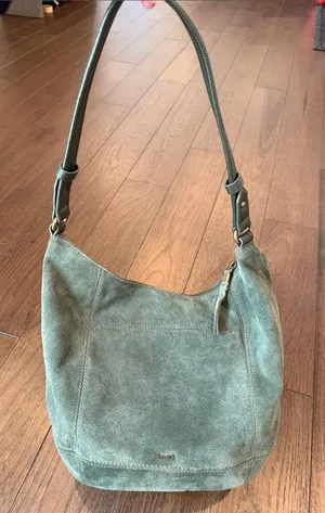 The Sak Sequoia Suede Hobo Bag in Moss Green - C11-686 thumbnail 1