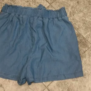 LC Lauren Conrad 3" High-Waisted Paperbag Shorts Chambray NEW Small thumbnail 11