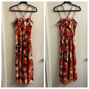 Lulu’s Boldest Blooms Strappy Floral Midi Dress Small thumbnail 4