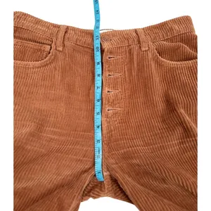 Reformation High Rise Corduroy Crop Flare Pants Frayed‎ Hem High Rise Brown 28 thumbnail 5