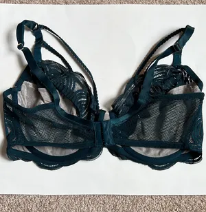 Rougegorge BlueGreen Sexy Lace Underwire Bra. Size FR 95E/ EUR 80E / US 36D thumbnail 2