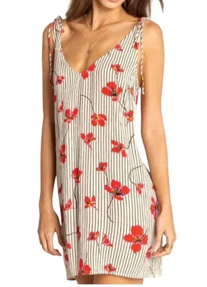 Billabong Women’ Floral Striped Sundress Size Small thumbnail 1