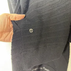 Lululemon Cardigan Black Find Your Calm Wrap Sweater Silk Blend Womens 6-8 thumbnail 9