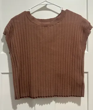 Buckle Brown cropped knitted tank thumbnail 1