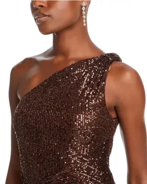 Dillard's Brown Sequin Gown thumbnail 1