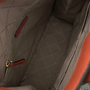 Michael Michael Kors Brown Tote with Orange Trim and Logo Print thumbnail 11