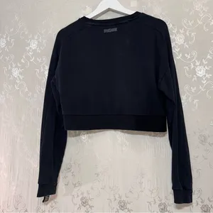 Gymshark Crop Pullover Schwarz 24/7 Cropped Black Crewneck Medium thumbnail 7