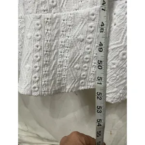 DEREK HEART White Eyelet Maxi Dress Lined. Padded. Size M Milk Maid Cottage Core thumbnail 8