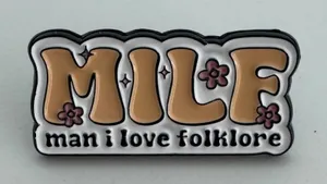 Man I Love Folk Enamel Pin | Funny Folk Music Fan Badge | Music Gift thumbnail 1