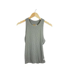 Vuori Women’s Sunrise High Neck Ribbed Tank in Dune Grey Size XS thumbnail 8