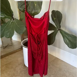 Red sparkly windsor dress thumbnail 2