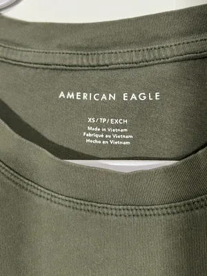 AE Boxy T-shirt Green Size XS Baggy Fit thumbnail 3