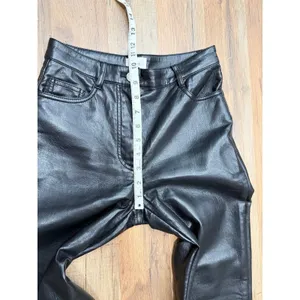 Wilfred Women's Size 0 Black Faux Leather High Rise Straight Leg Pants thumbnail 9
