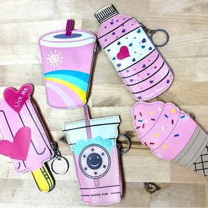 Cute Pink Cup Keychain Coinpurse thumbnail 3