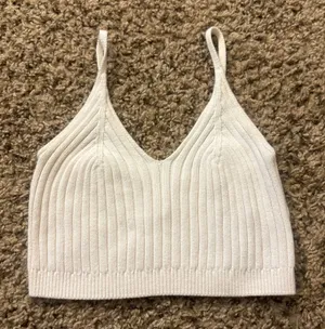 Free People Ribbed Sweater Bralette / V-Neck Crop Tank. Size Women’s XS thumbnail 1
