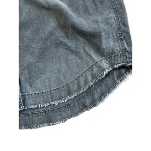 Free People We The Free studded denim chambray button‎ down washed black XS thumbnail 5