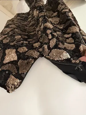 Line & Dot Black Sequin Floral Mini Skirt thumbnail 6