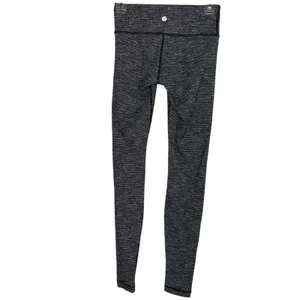 Lululemon Wunder Under Leggings‎ Black White High Rise Size 4 Yoga Pants thumbnail 3