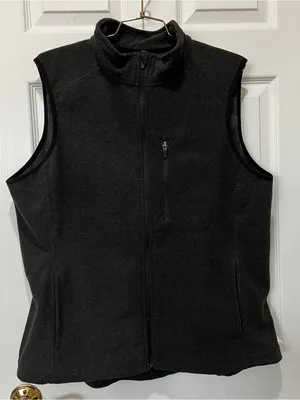Duluth Trading Co Sweater Vest Fleece‎ Heathered Black Relaxed Fit Size XL thumbnail 1