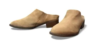 (RC) American Eagle Women's Tan Block Heel Mule Clog Slide Booties Size 10 Shoes thumbnail 1
