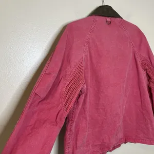 Vintage Hot Pink Bright Women's Chore Coat Utility Contrast Collar M Western 90s thumbnail 10