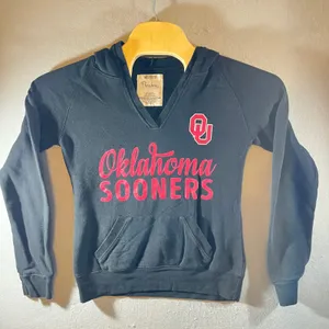Pressbox 823 | Oklahoma Sooners Womens Medium Hoodie Black Pullover NCAA Football‎ thumbnail 1