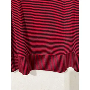 Made in Heaven Top L Red Black Striped Scoop Neck 3/4 Dolman‎ Sleeve Oversized thumbnail 8