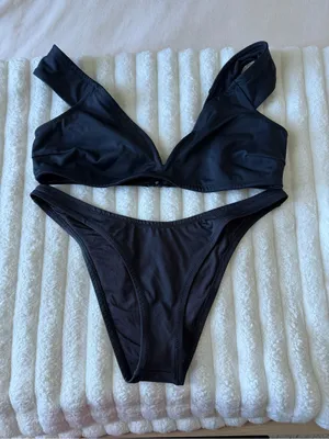 NWOT SKIMS Black Two-Piece Bikini Set thumbnail 1