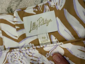 Lilly Pulitzer Tan Dress with White Tropical Floral Print NWOT thumbnail 8