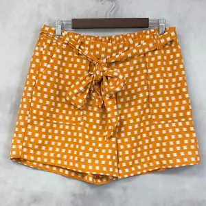 A New Day Geometric Print Shorts Womens Large Tie Waist Minimal‎ Preppy Mod thumbnail 2