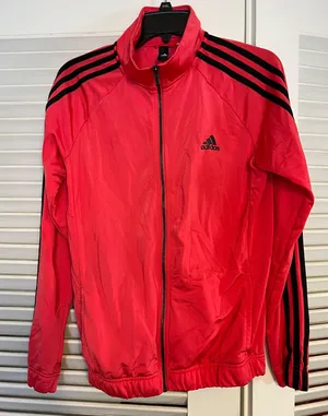 Adidas LG Neon Red Zip Up Track Jacket thumbnail 1