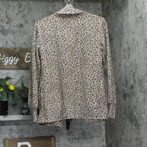 NWT Abercrombie & Fitch A&F Open Front Cardigan Sweater Cheetah Brown 2XS thumbnail 2