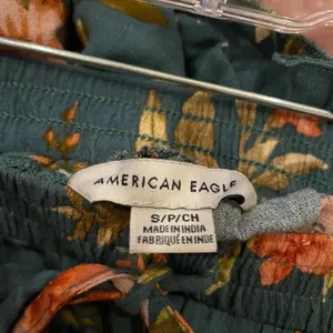 American Eagle Floral‎ Linen Ruffle Pull On Elastic Shorts thumbnail 4