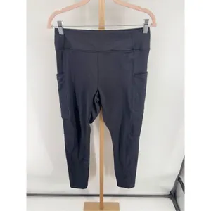 PINK Victoria's Secret Active Crop Leggings Pockets Size Large Black thumbnail 4