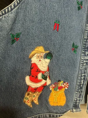 VTG Rhythm Blue Christmas Vest thumbnail 3