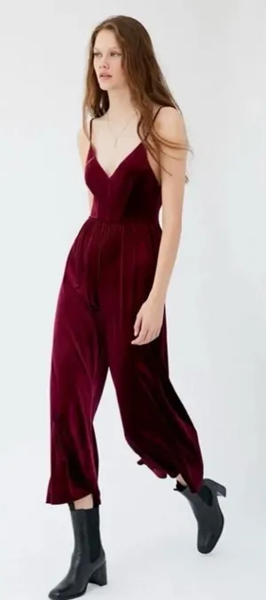 Banana Republic Deep Red Jumpsuit thumbnail 1