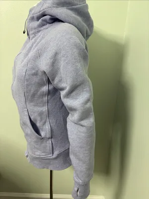 Lululemon Heathered Lavender Dusk Light Purple Cotton Scuba Hoodie size 6 thumbnail 12