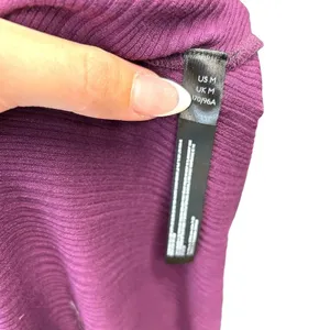 Anthropologie Maxi Dress‎ Deep-V Ruffled Sleeveless Viscose Purple Size Medium thumbnail 9